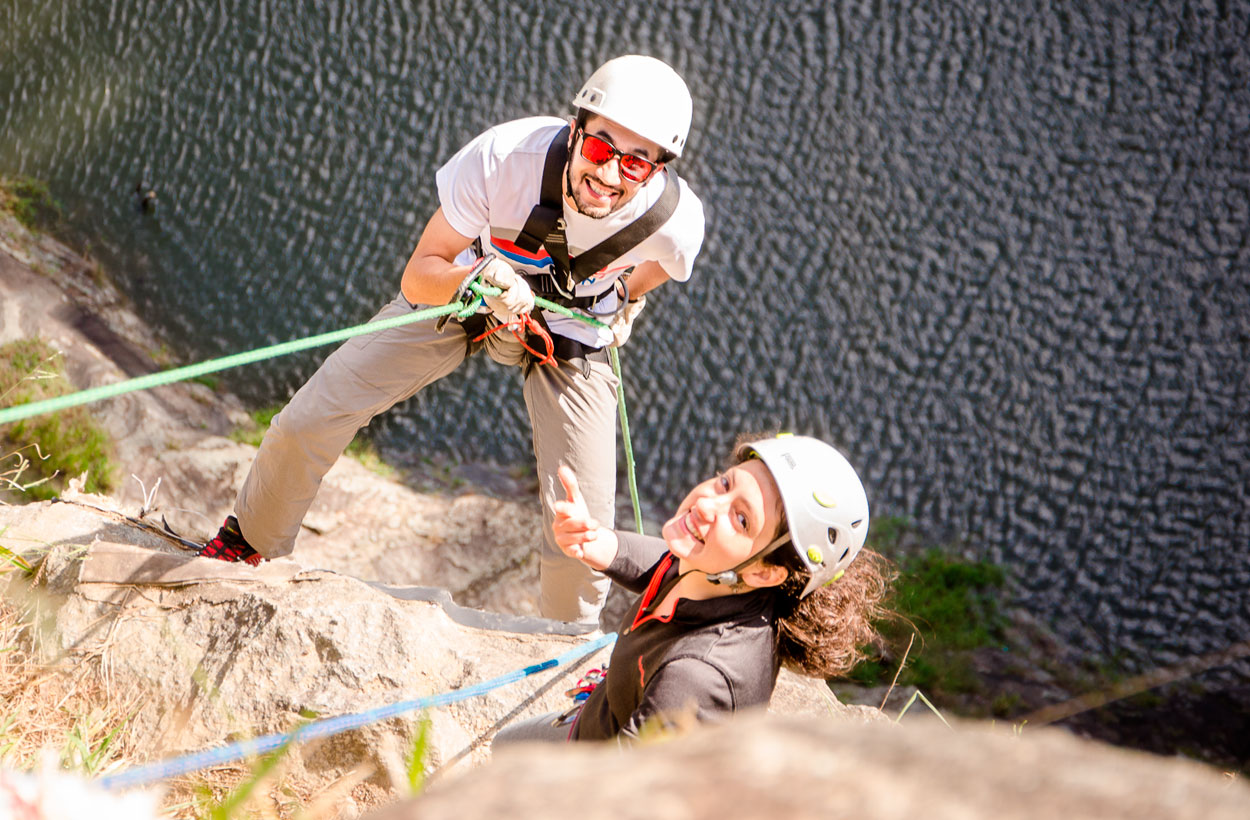 Rapel de 108 metros na Pedreira do Dib em Mairipor/SP